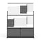 Luxor Expanse Modular Wall Room Divider System - Black Frame - 53" x 70" Starter Wall MW-5370-FCGB - alternate 2